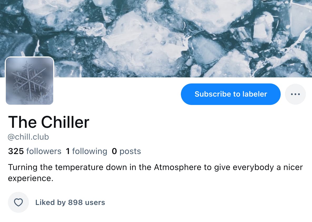 An example moderation service that users can subscribe to.