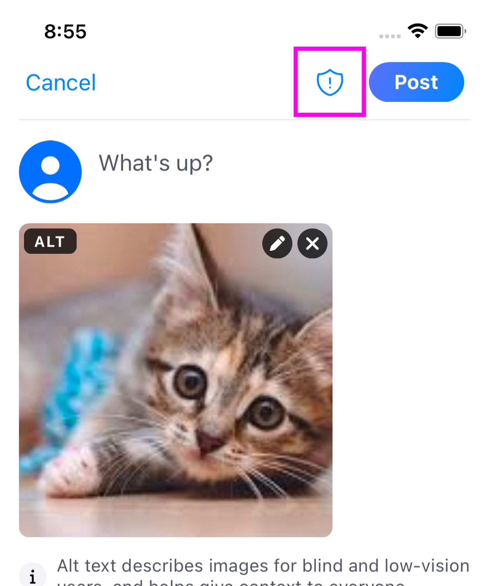 mobile app screenshot indicating self-labeling button